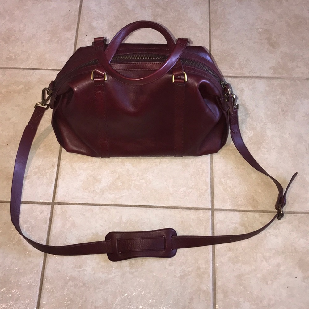 Madewell Burgundy Leather Satchel